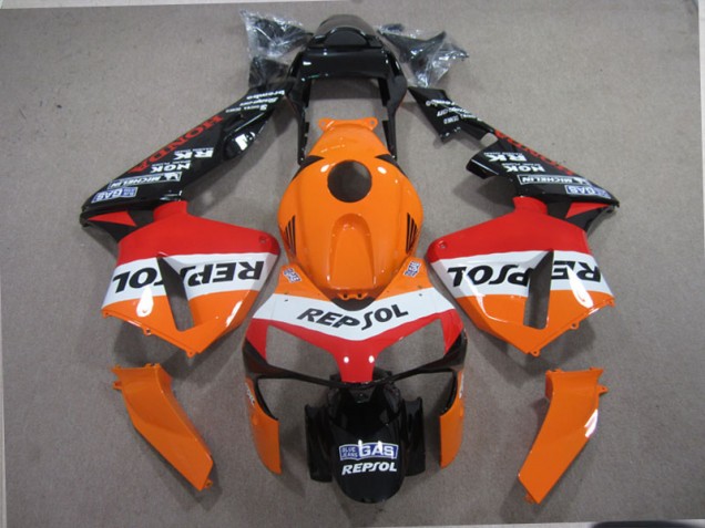 Orange Black Repsol 03-04 CBR600RR Motorcycle Fairings Orange Black Repsol 03-04 CBR600RR Motorcycle Fairings