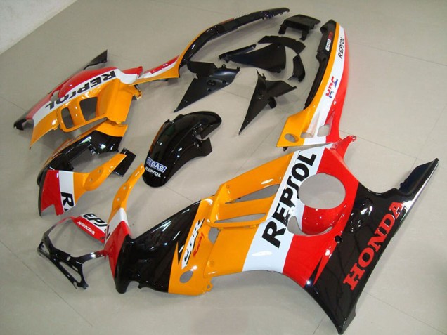 Orange Black Repsol 95-98 CBR600 F3 Motorcycle Fairings Orange Black Repsol 95-98 CBR600 F3 Motorcycle Fairings