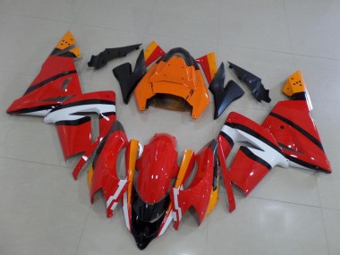 Orange Black and White 03-05 ZX10R Motorcycle Fairings