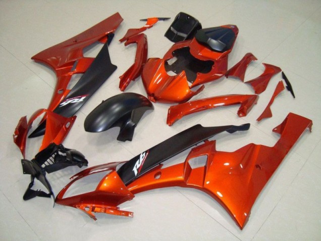 Orange Matte Black 06-07 YZF R6 Motorcycle Fairing Orange Matte Black 06-07 YZF R6 Motorcycle Fairing
