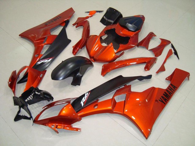 Orange Matte Black 06-07 YZF R6 Motorcycle Fairings