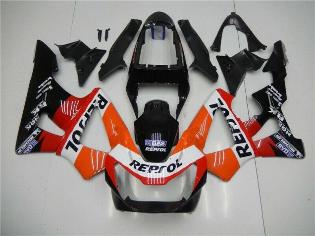 Orange Red Black Repsol 00-01 CBR900RR 929RR Motorcycle Fairings Orange Red Black Repsol 00-01 CBR900RR 929RR Motorcycle Fairings