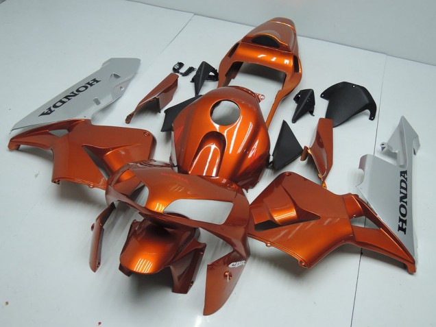 Orange Silver 03-04 CBR600RR Motorcycle Fairings Orange Silver 03-04 CBR600RR Motorcycle Fairings