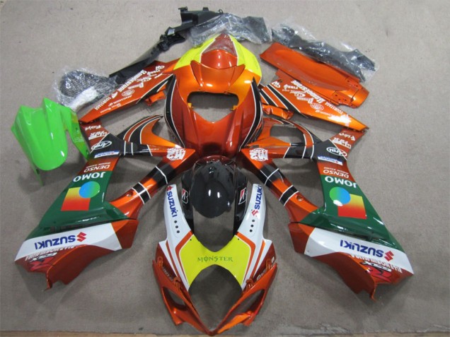 Orange Yellow Monster 07-08 GSXR 1000 Motorcycle Fairings