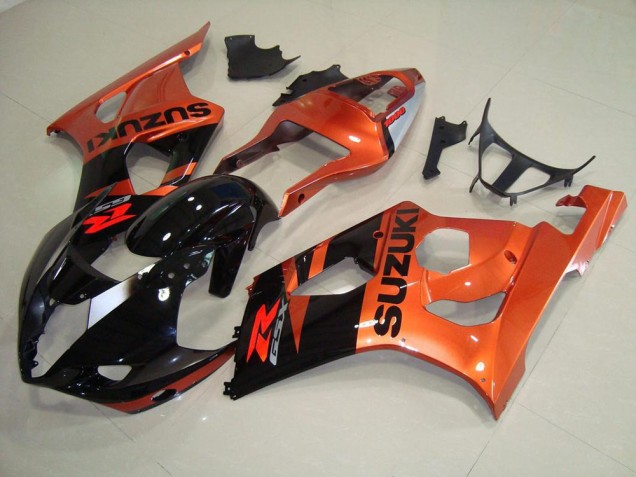 Orange and Black 03-04 GSXR 1000 Motorcycle Fairings