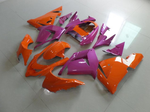 Orange and Pink 03-05 ZX10R Motorcycle Fairings Orange and Pink 03-05 ZX10R Motorcycle Fairings