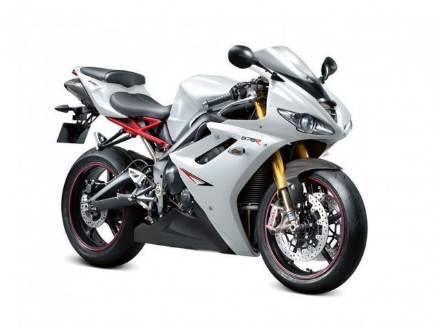 Pearl White Black 09-12 Daytona 675 Triple Motorcycle Fairings Pearl White Black 09-12 Daytona 675 Triple Motorcycle Fairings
