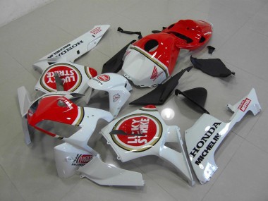 Pearl White Lucky Strike 05-06 CBR600RR Motorcycle Fairings