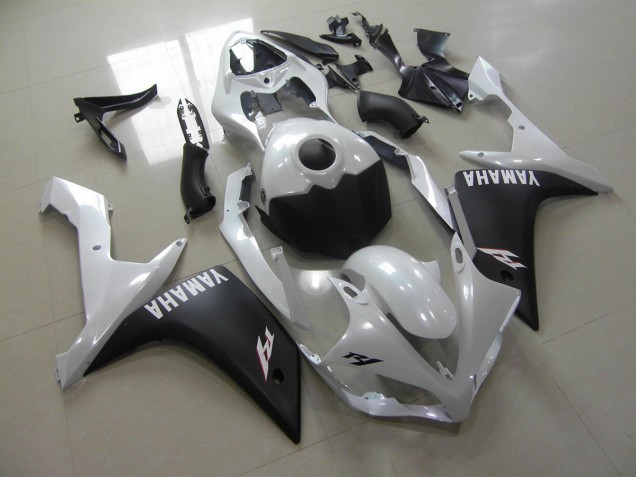 Pearl White Matte Black 07-08 YZF R1 Motorcycle Fairings Pearl White Matte Black 07-08 YZF R1 Motorcycle Fairings