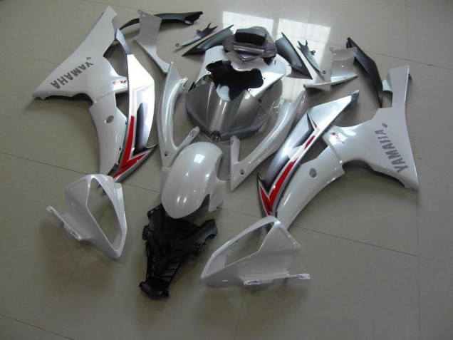 Pearl White Silver 08-16 YZF R6 Motorcycle Fairings Pearl White Silver 08-16 YZF R6 Motorcycle Fairings