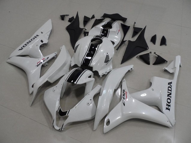 Pearl White with Black Stripe 07-08 CBR600RR Motorcycle Fairings Pearl White with Black Stripe 07-08 CBR600RR Motorcycle Fairings