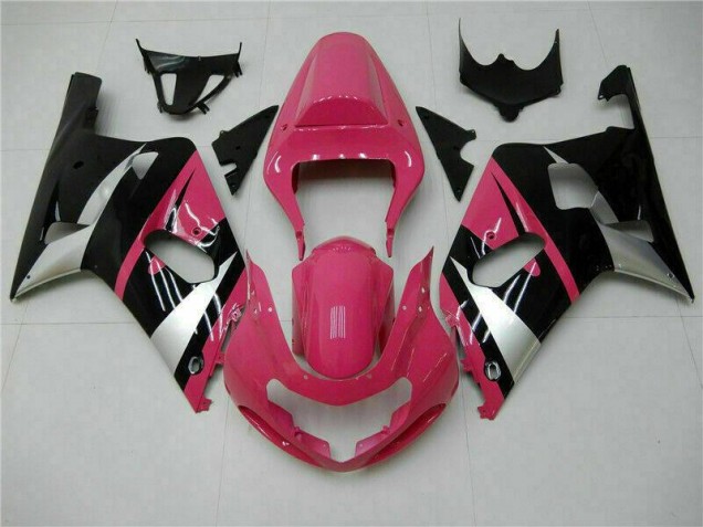 Pink Black 01-03 GSXR 600/750 Motorcycle Fairings Pink Black 01-03 GSXR 600/750 Motorcycle Fairings