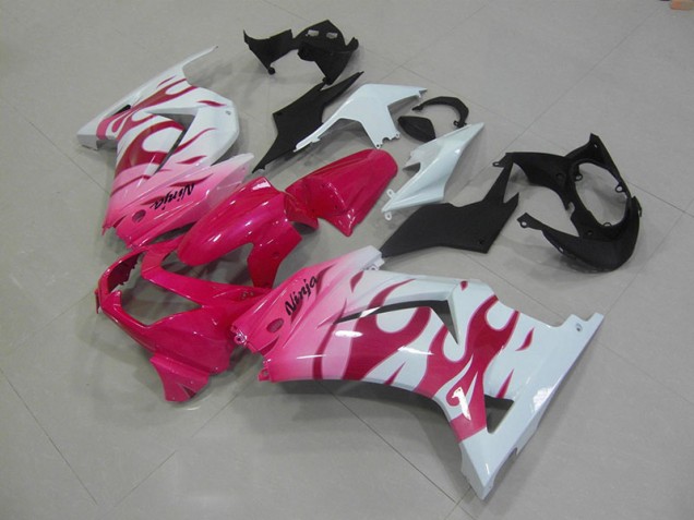 Pink White 08-12 ZX250R Motorcycle Fairings Pink White 08-12 ZX250R Motorcycle Fairings