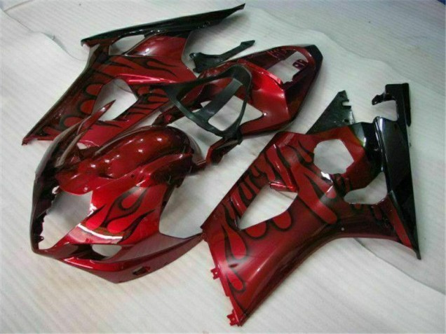 Red 03-04 GSXR 1000 Motorcycle Fairings Red 03-04 GSXR 1000 Motorcycle Fairings