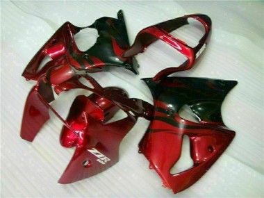 Red Black 00-02 ZX6R Motorcycle Fairings