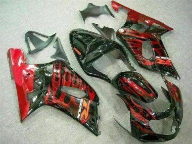 Red Black 01-03 GSXR 600/750 Motorcycle Fairings