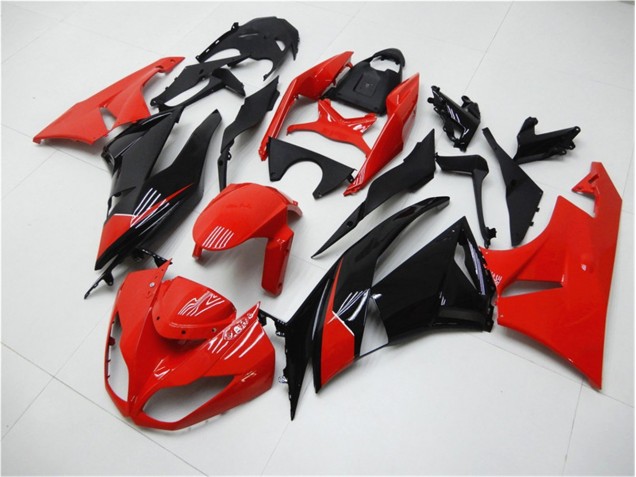 Red Black 09-12 ZX6R Motorcycle Fairings Red Black 09-12 ZX6R Motorcycle Fairings
