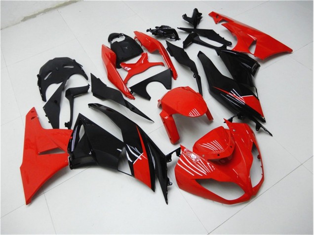 Red Black 09-12 ZX6R Motorcycle Fairings Red Black 09-12 ZX6R Motorcycle Fairings