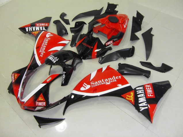 Red Black Santander 09-11 YZF R1 Motorcycle Fairings
