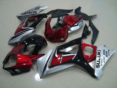 Red Black Silver 07-08 GSXR 1000 Motorcycle Fairing