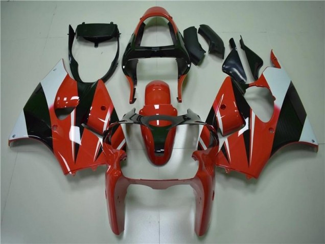 Red Black White 00-02 ZX6R Motorcycle Fairings Red Black White 00-02 ZX6R Motorcycle Fairings