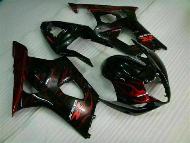 Red Flame 03-04 GSXR 1000 Motorcycle Fairings