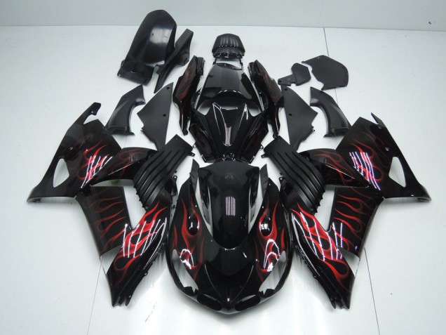 Red Flame 06-11 ZX14R ZZR1400 Motorcycle Fairings Red Flame 06-11 ZX14R ZZR1400 Motorcycle Fairings