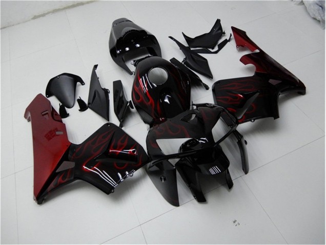 Red Flame Black 05-06 CBR600RR Motorcycle Fairings Red Flame Black 05-06 CBR600RR Motorcycle Fairings