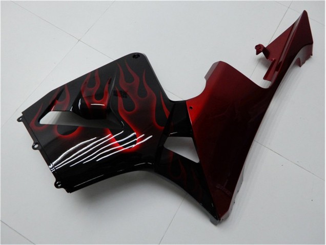 Red Flame Black 05-06 CBR600RR Motorcycle Fairings Red Flame Black 05-06 CBR600RR Motorcycle Fairings