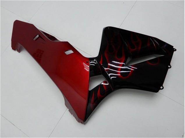 Red Flame Black 05-06 CBR600RR Motorcycle Fairings Red Flame Black 05-06 CBR600RR Motorcycle Fairings