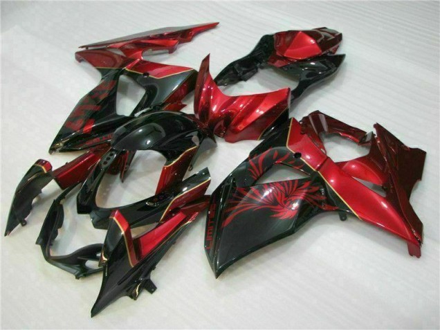 Red Flame Black 09-16 GSXR 1000 Motorcycle Fairings Red Flame Black 09-16 GSXR 1000 Motorcycle Fairings
