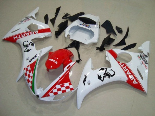Red White 03-05 YZF R6 Motorcycle Bodywork Red White 03-05 YZF R6 Motorcycle Bodywork