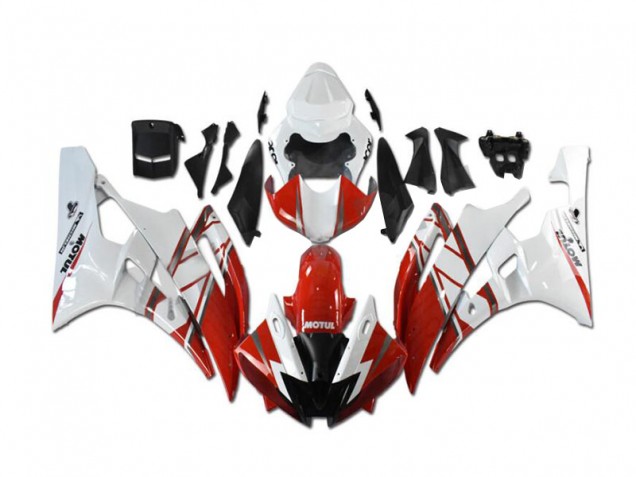 Red White 06-07 YZF R6 Aftermarket Motorcycle Fairing Red White 06-07 YZF R6 Aftermarket Motorcycle Fairing