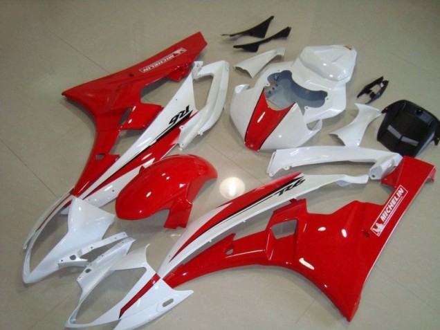 Red White 06-07 YZF R6 Motorcycle Fairings Red White 06-07 YZF R6 Motorcycle Fairings