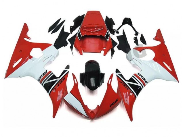 Red White Black 03-05 YZF R6 Motorcycle Fairings Red White Black 03-05 YZF R6 Motorcycle Fairings