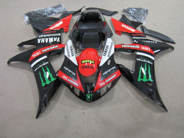 Red White Black Motul 04-06 YZF R1 Motorcycle Fairings Red White Black Motul 04-06 YZF R1 Motorcycle Fairings