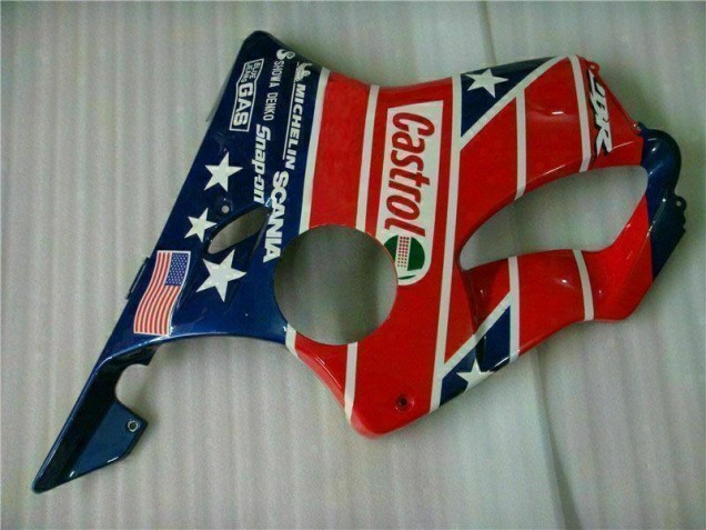Red White Blue Castrol Cycle World 01-03 CBR600 F4i Motorcycle Fairings Red White Blue Castrol Cycle World 01-03 CBR600 F4i Motorcycle Fairings