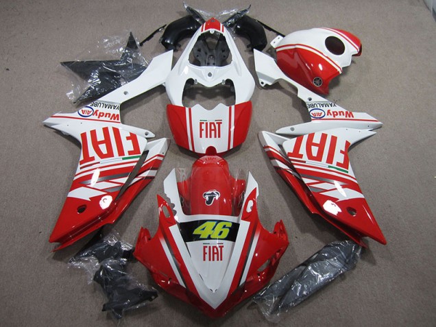 Red White Fiat 46 07-08 YZF R1 Motorcycle Fairings Red White Fiat 46 07-08 YZF R1 Motorcycle Fairings