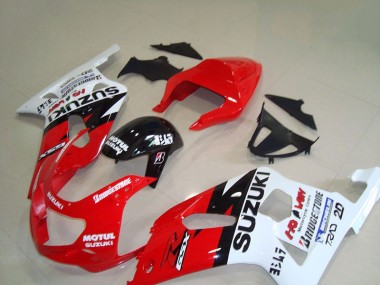 Red White Motul 01-03 GSXR 750 Motorcycle Fairings