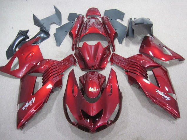 Red White Ninja Decal 06-11 ZX14R ZZR1400 Motorcycle Fairings Red White Ninja Decal 06-11 ZX14R ZZR1400 Motorcycle Fairings