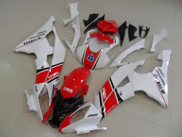 Red White OEM Style 08-16 YZF R6 Motorcycle Fairings Red White OEM Style 08-16 YZF R6 Motorcycle Fairings