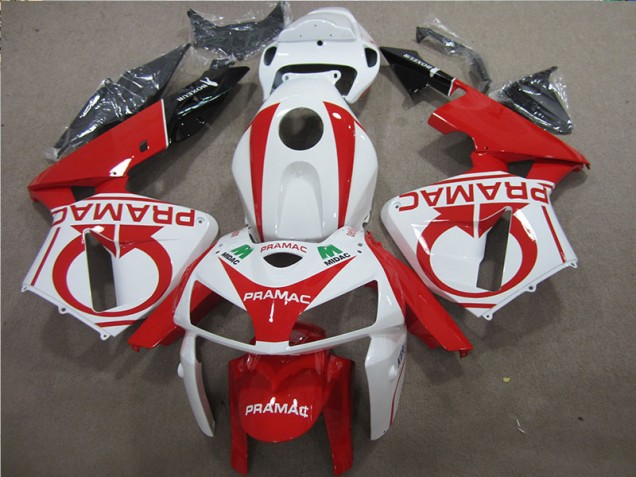 Red White PRAMAC 05-06 CBR600RR Motorcycle Fairings Red White PRAMAC 05-06 CBR600RR Motorcycle Fairings