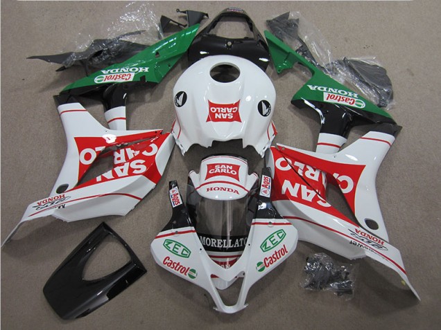 Red White San Carlo 07-08 CBR600RR Motorcycle Fairings Red White San Carlo 07-08 CBR600RR Motorcycle Fairings