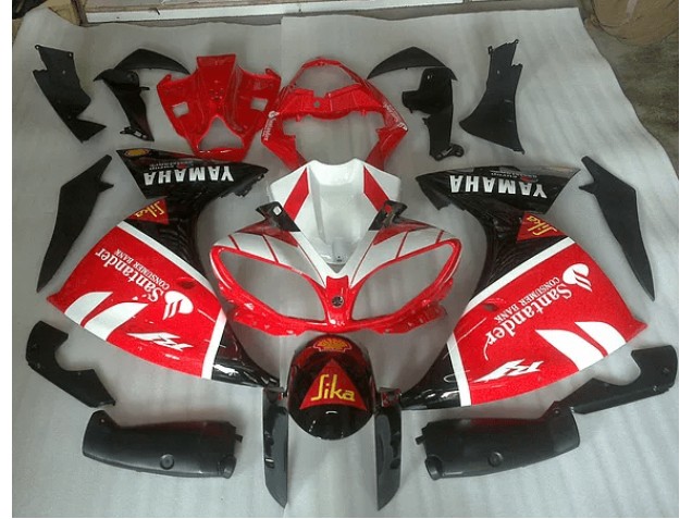 Red White and Black Graphic 12-14 YZF R1 Motorcycle Fairings Red White and Black Graphic 12-14 YZF R1 Motorcycle Fairings
