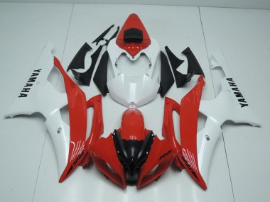Red and Pearl White 08-16 YZF R6 Motorcycle Fairings