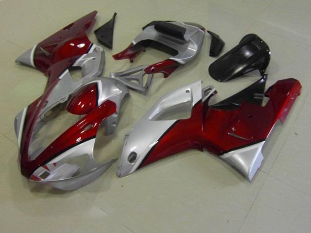 Red and Silver 00-01 YZF R1 Motorcycle Fairings Red and Silver 00-01 YZF R1 Motorcycle Fairings
