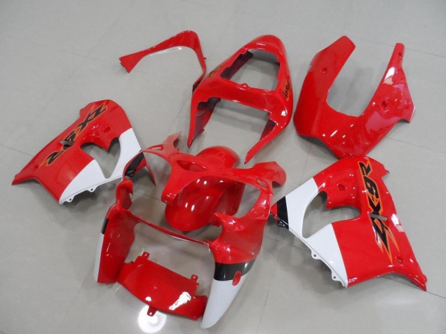 Red and White 00-01 ZX9R Motorcycle Fairings Red and White 00-01 ZX9R Motorcycle Fairings