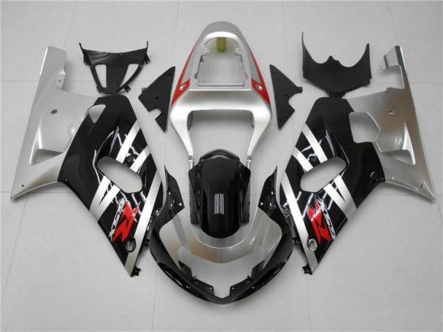Silver 01-03 GSXR 600/750 Motorcycle Fairings Silver 01-03 GSXR 600/750 Motorcycle Fairings