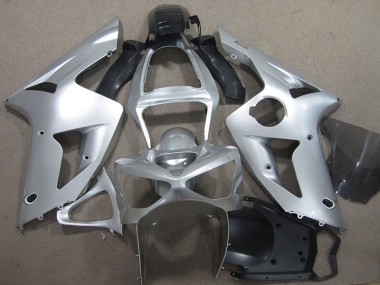 Silver 03-04 ZX6R Motorcycle Fairings