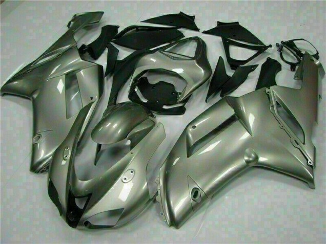 Silver 07-08 ZX6R Motorcycle Fairings Silver 07-08 ZX6R Motorcycle Fairings